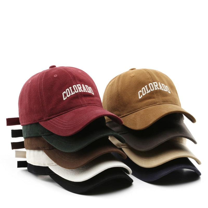 Vintage letter embroidered cap 9 color