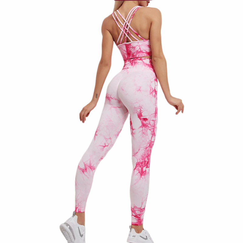 Tie dye yoga wear exercise fitness set 6 colors