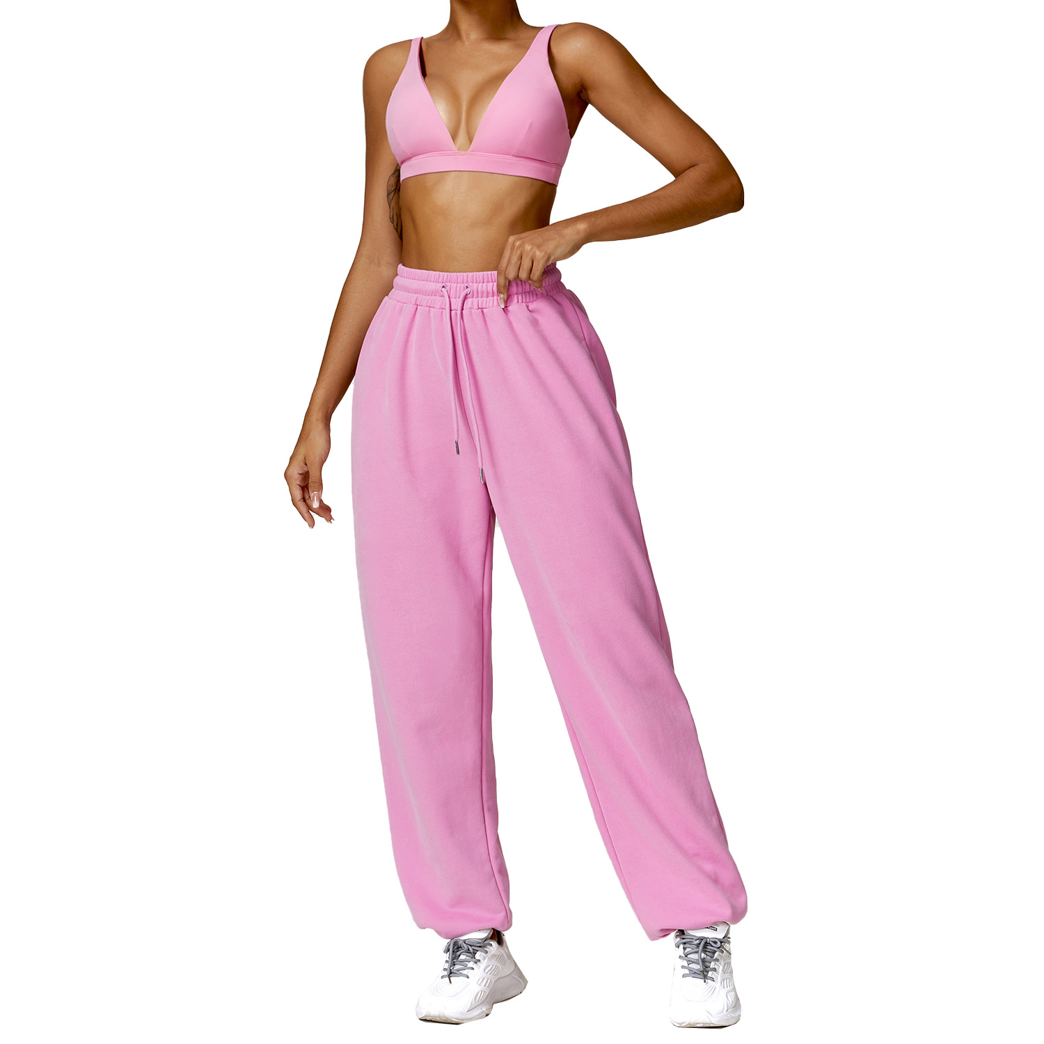 Quick-drying back sweatpants Yoga set 8507 5 colors