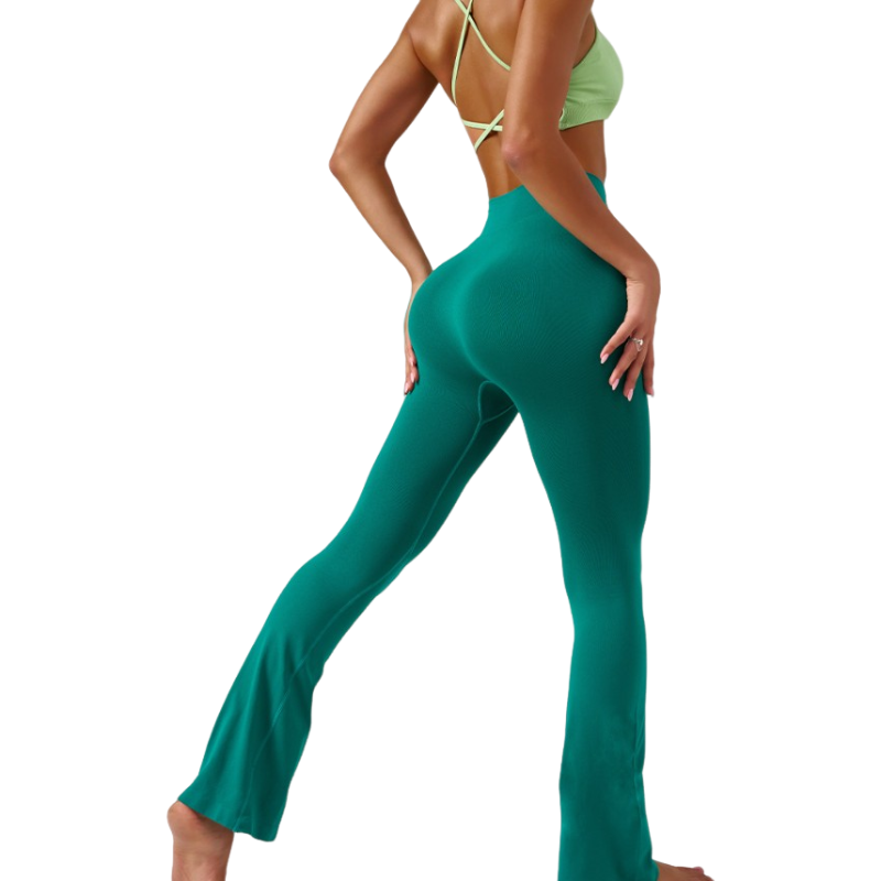 Seamless bell-bottom fitness running yoga pants  6 colors