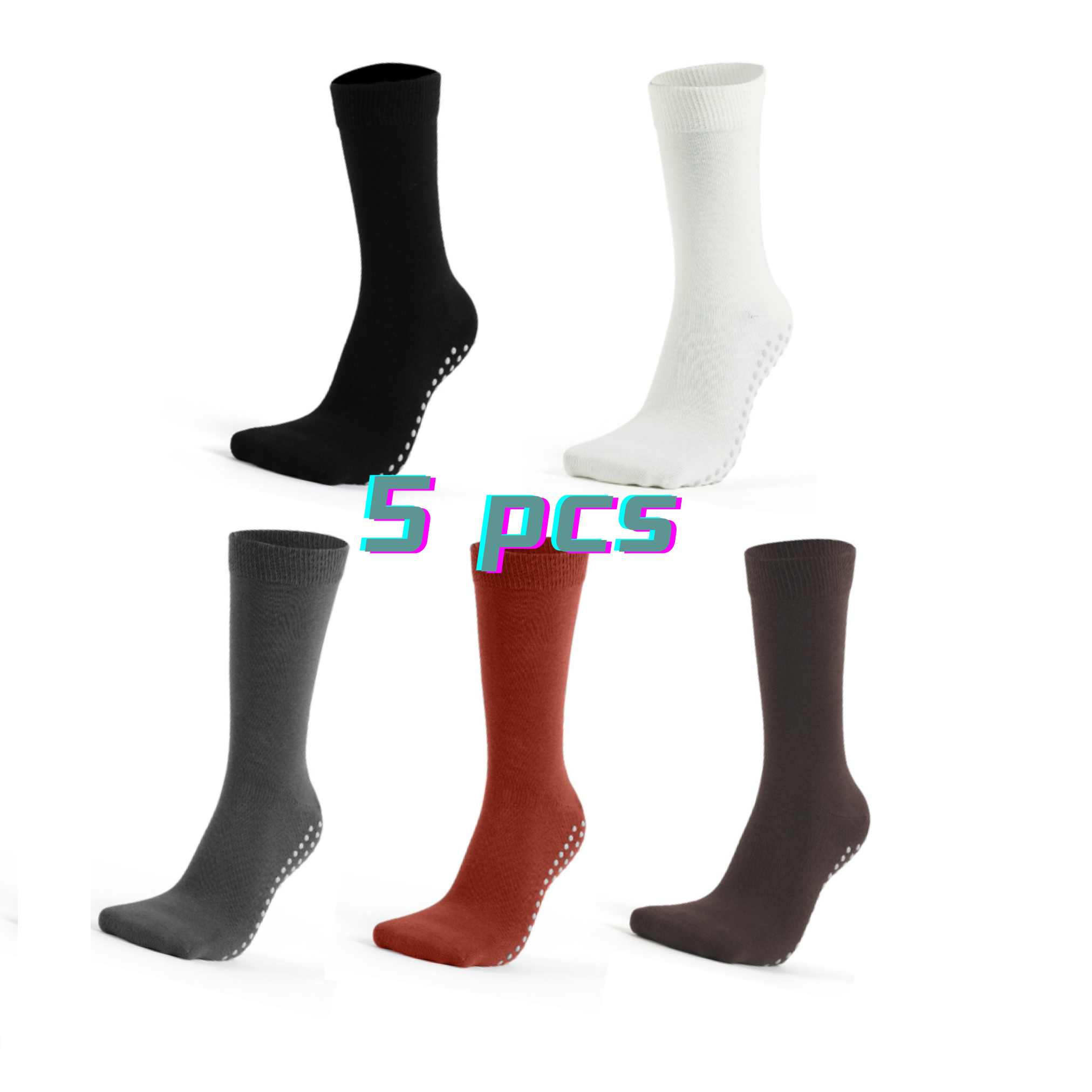 Middle non-slip socks Five pairs of socks