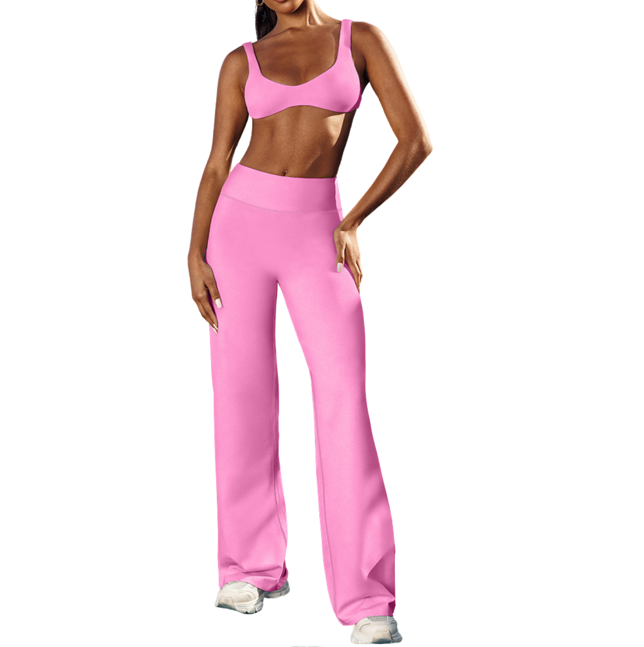 Dopamine-nude double-face brushed yoga suit 4 colors