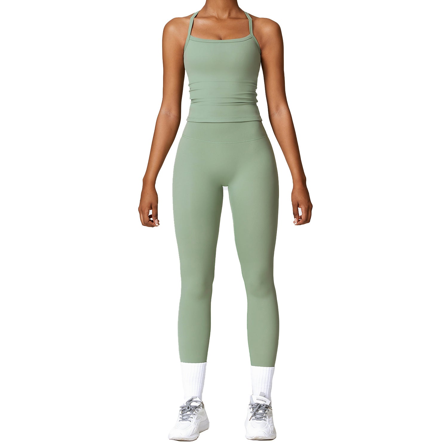 Workout wear suspenders pantsuit 8519 5color