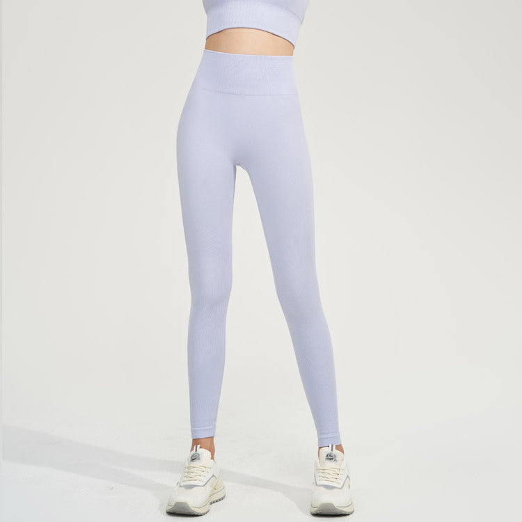 Seamless knit high-waisted hip lift workout pants 6colors