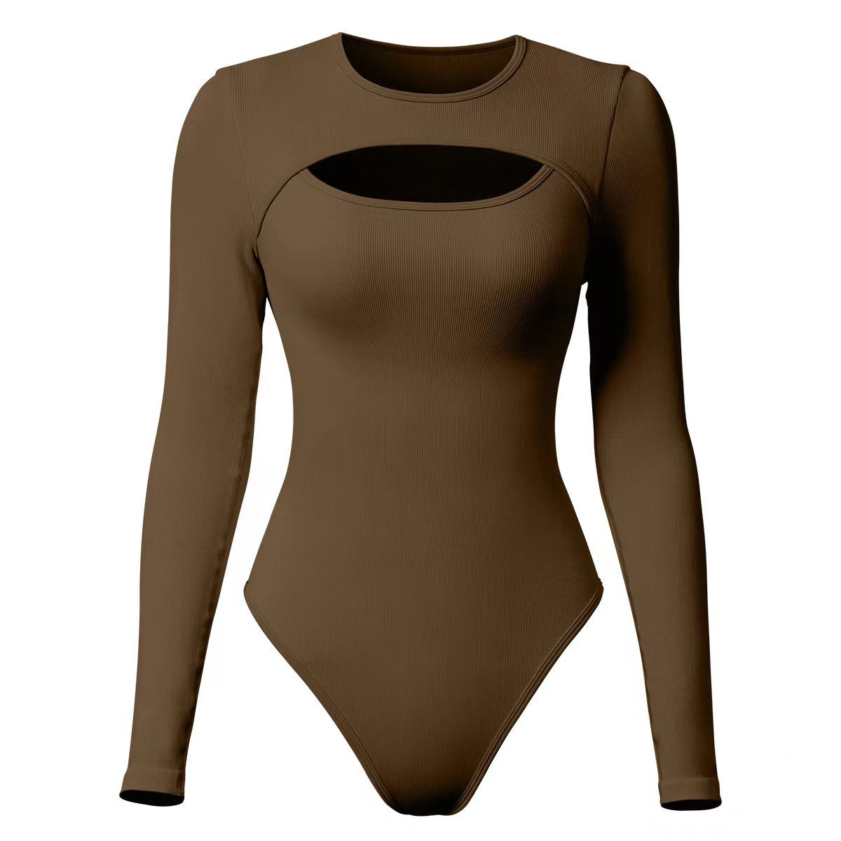 Open chest integrated yoga long sleeves 3 colors