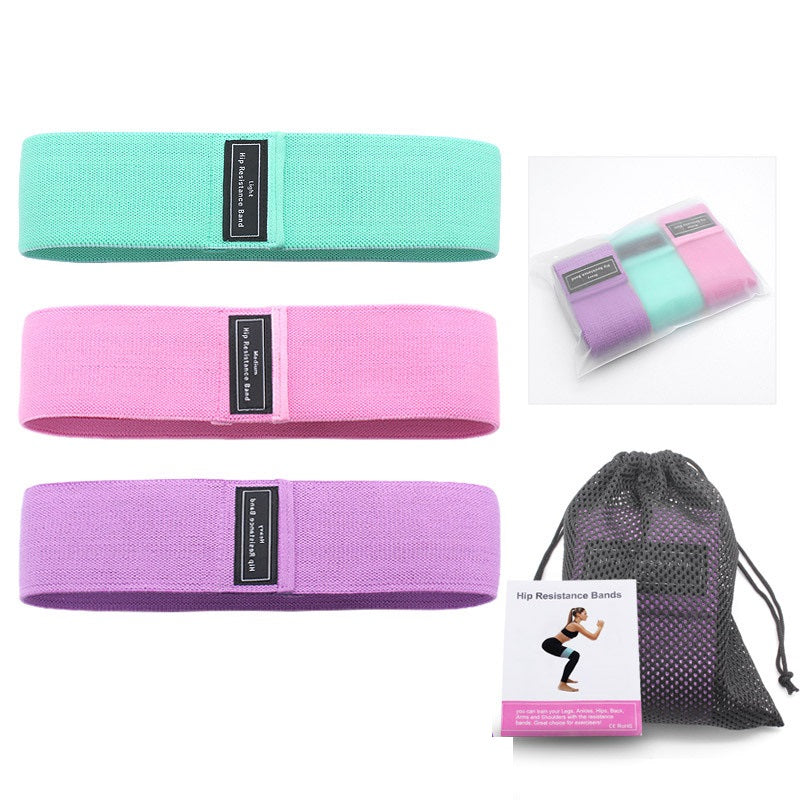 Latex non-slip elastic fitness squat ring yoga stretch band