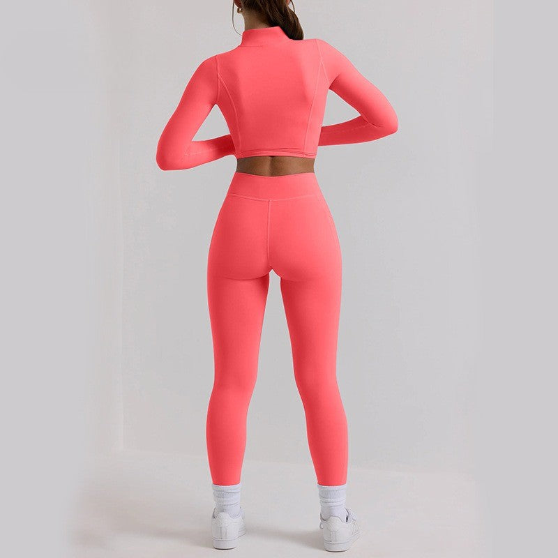 Yoga pantsuit with long sleeves and pockets 5 colors