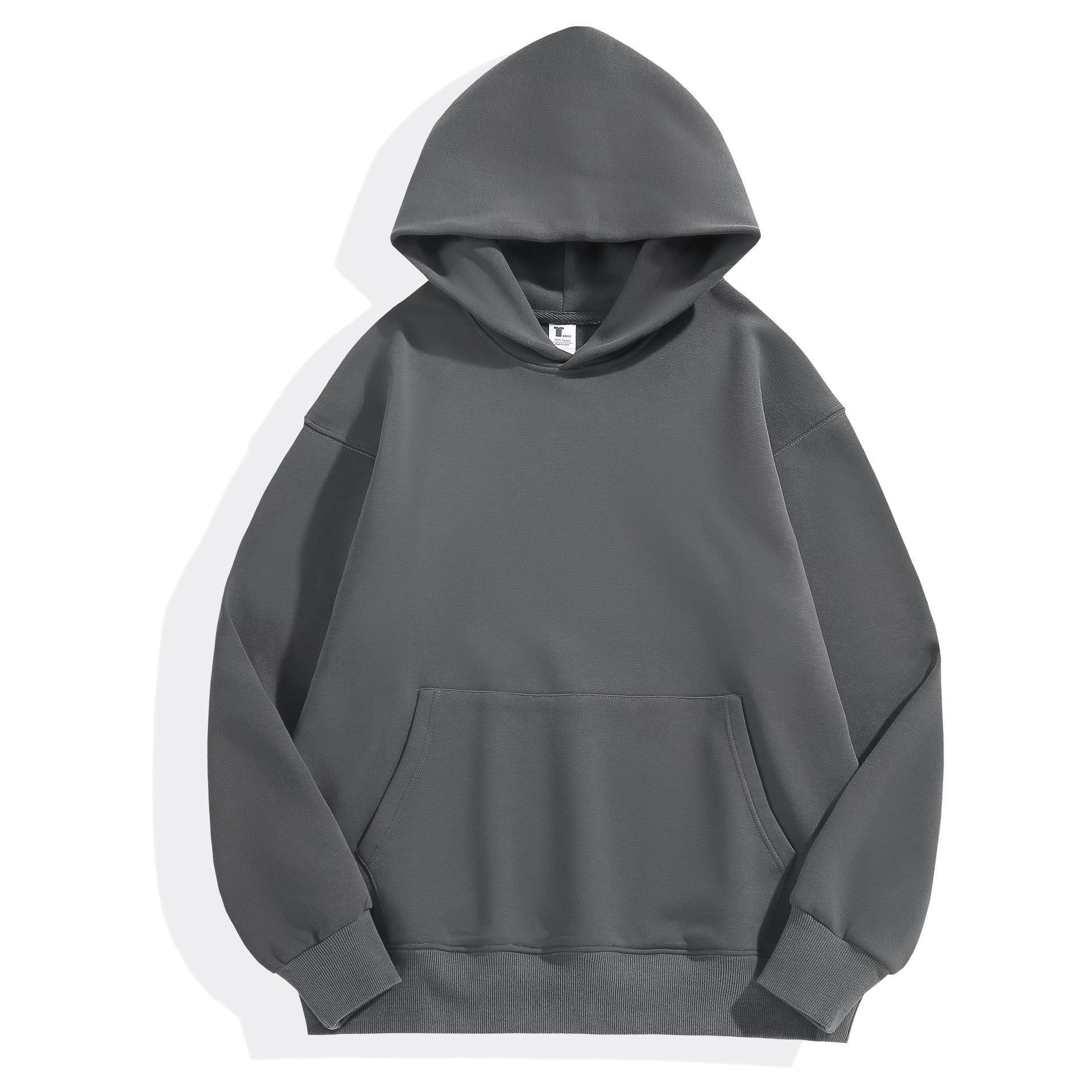 480g hoodie for men heavy fleece drop shoulder hoodie 8color