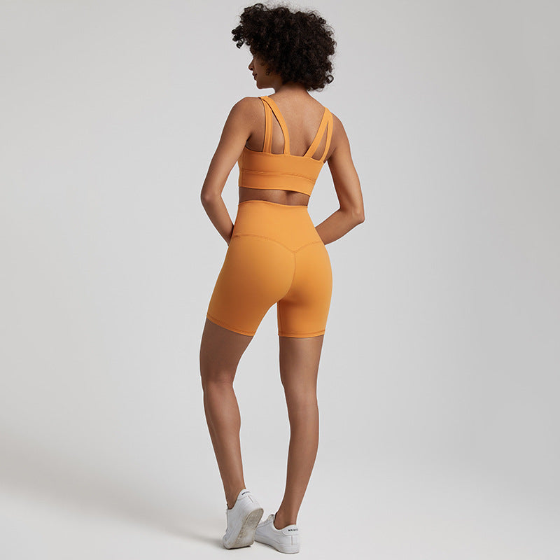 Nude yoga suit with beautiful back 14colors