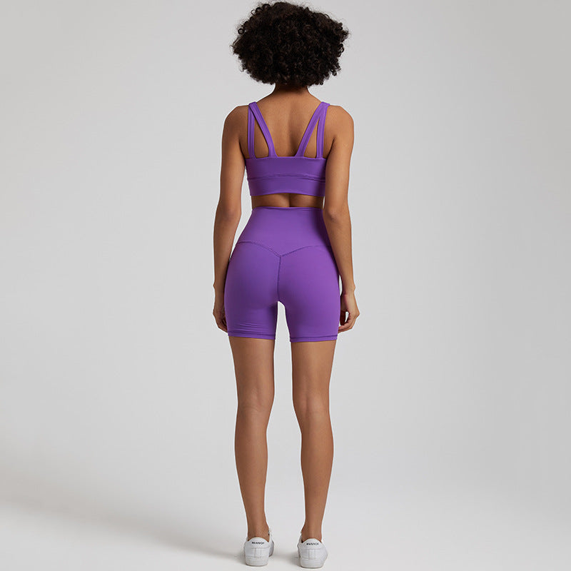 Nude yoga suit with beautiful back 14colors