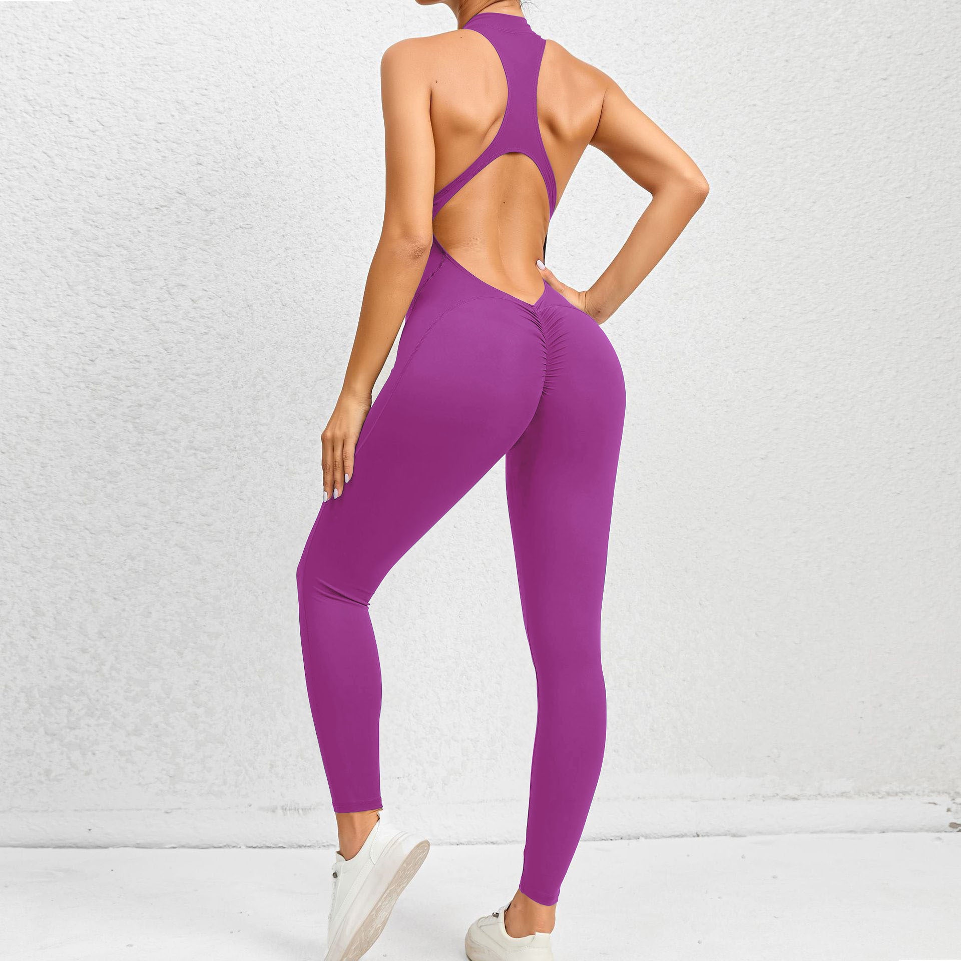 One-piece zipper one-piece yoga suit 12 colors