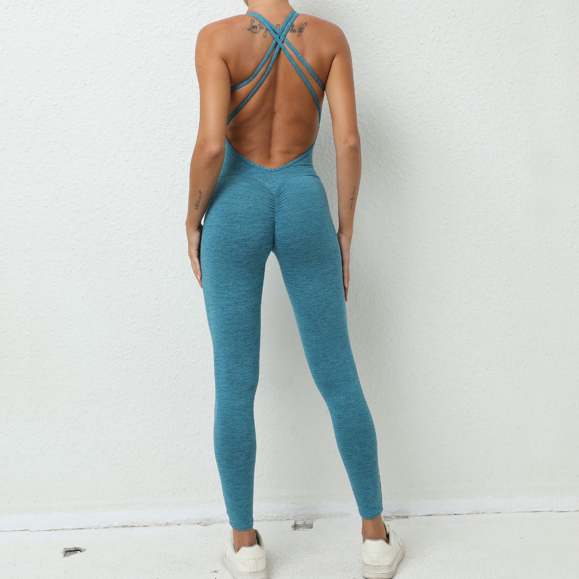 Tight peach butt line bodybuilding jumpsuit 11 colors