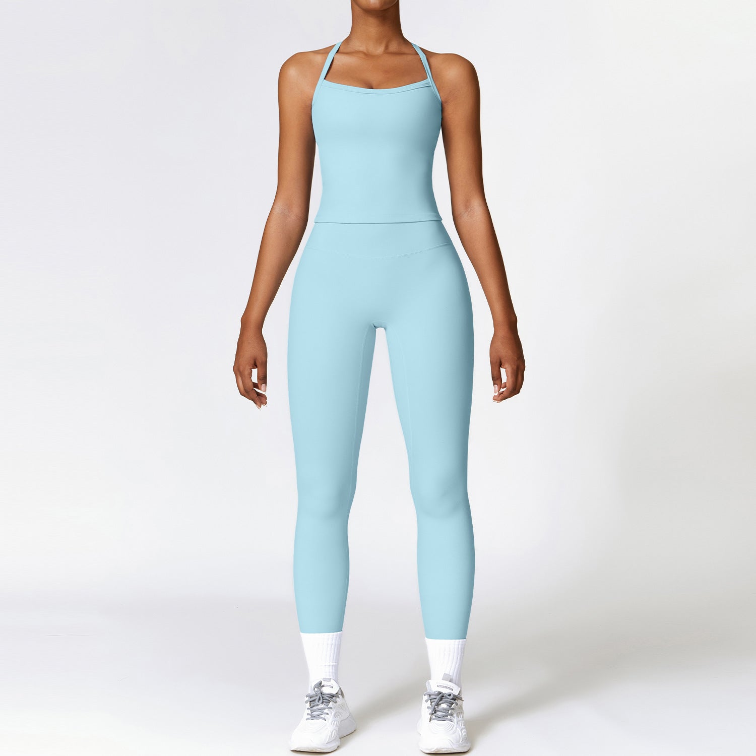 Workout wear suspenders pantsuit 8519 5color